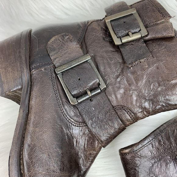Seychelles Boots Dark Brown Leather Women's Size 6 Buckle Strap Ankles Booties - Picture 7 of 11